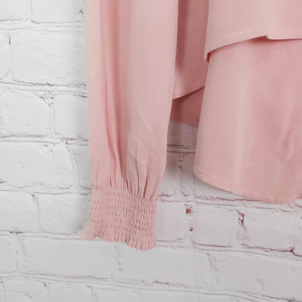 JACK by BB DAKOTA Pink Blush Long Bishop Sleeve Blouse Top Size: Medium - Picture 2 of 7